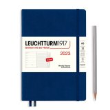 Leuchtturm1917 Еженедельник-блокнот на 2023 год, неделя на странице, Navy (темно-синий) А5 Medium