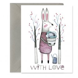 Открытка "With love - rabbit" C6