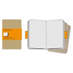 Записная книжка Moleskine Cahier (в линейку, 3 шт.), Large, бежевая