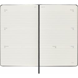 Еженедельник Moleskine Classic Weekly (горизонтальный, 2024), Large, черный