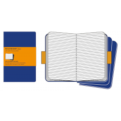 Записная книжка Moleskine Cahier (в линейку, 3 шт.), Large, синяя