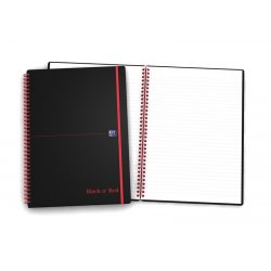 Тетрадь Oxford Black n' Red Wirebound пластиковая обложка A4