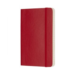 Записная книжка Moleskine Classic Soft (в клетку), Pocket, красная