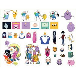 Время приключений (Adventure Time). Лист виниловых наклеек А4