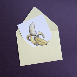 All Write Открытка почтовая Banana party, A6