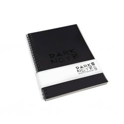 Dark Note Black Тетрадь-скетчбук на спирали (c серыми листами) A5
