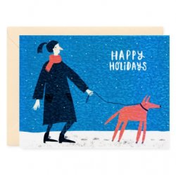 Открытка "Happy Holidays. Red Dog" C6