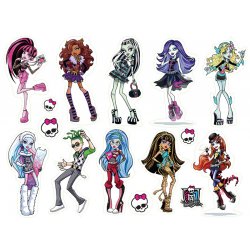 Монстр Хай (Monster High). Лист виниловых наклеек А4