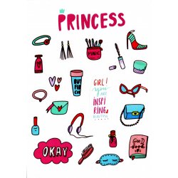 Princess. Лист виниловых наклеек А6