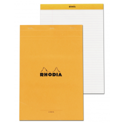 Rhodia Orange A4 Pad stapled