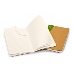 Записная книжка Moleskine Evernote Cahier (в линейку), Pocket, бежевая (2шт.)