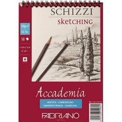 Fabriano Accademia - блокнот для эскизов A5 спираль по короткой стороне