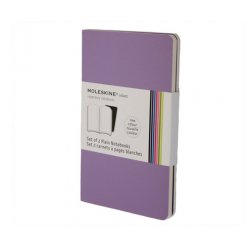 Записная книжка Moleskine Volant (нелинованная, 2 шт.), Large, пурпурная