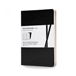 Записная книжка Moleskine Volant (в линейку, 2 шт.), Pocket, черная