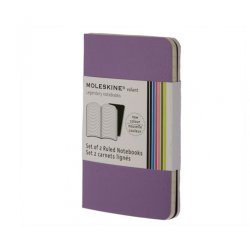 Записная книжка Moleskine Volant (в линейку, 2 шт.), Pocket, пурпурная