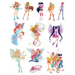 Винкс (Winx). Лист виниловых наклеек А4