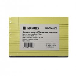 INDINOTES Цветные индексные карточки с полем Colored Index Cards A6